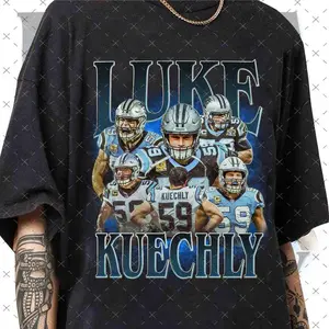 Vintage Luke Kuechly 90s Graphic Football Unisex T-shirt Luke Kuechly Football Player Graphic Unisex T-shirt Collection