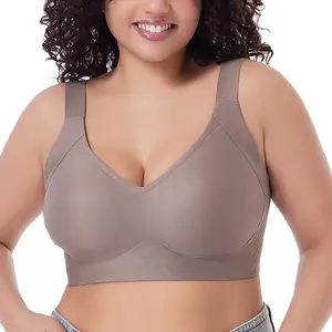 Seamless Bras for Women   Wireless T-Shirt Bra Plus Size Bralette with Removable Pad Comfort Womenswear Comfortable