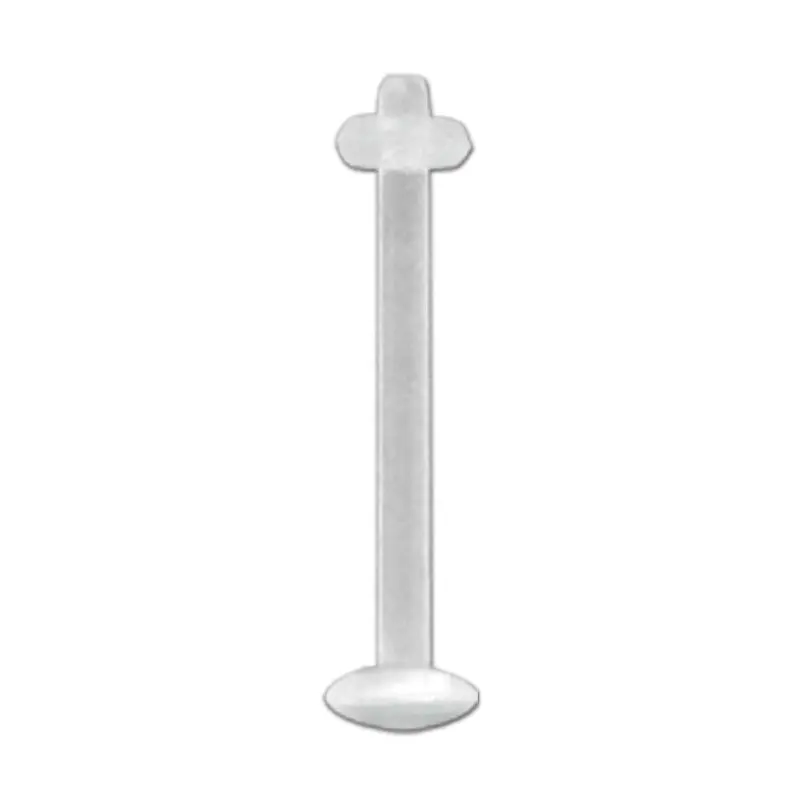 14 GA Clear Labret Retainer Stud