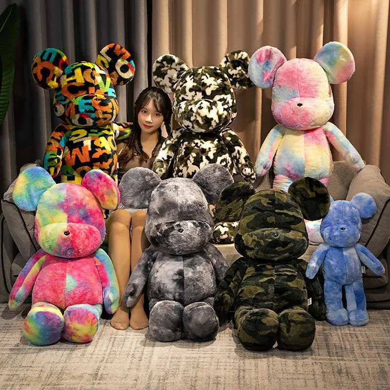 Lovely Kawaii Violence Bear Doll Toy Cute Soft Stuffed Teddy Bear Plushies Pillow Giant Bearbricked Plush Child 34/60/105CM