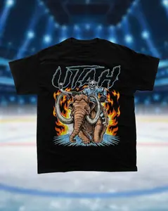 Utah Hockey T-Shirt, Mammoth Hockey, Skeleton T-Shirt, Merch Tee, Gift For Fans, Gift For Her, Gift For Him