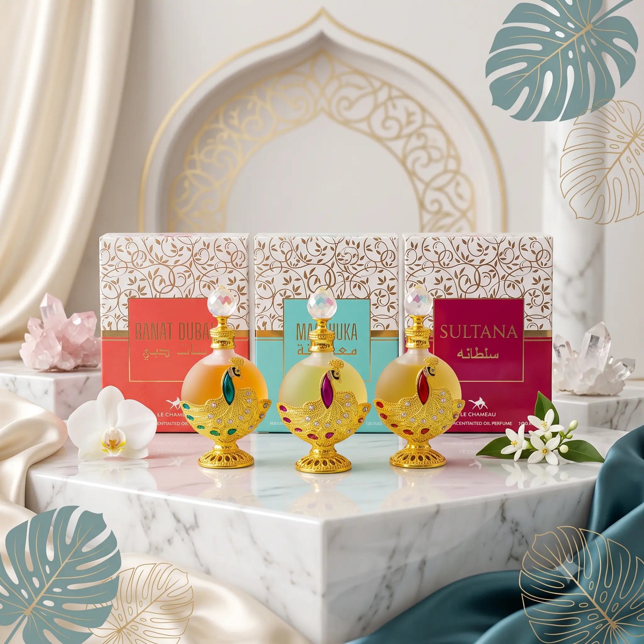 Le Chameau Concentrated Perfume Oil Collection | Banat Dubai + Maashuka + Sultana | 3 x 30ML Alcohol-Free Luxury Fragrance Set