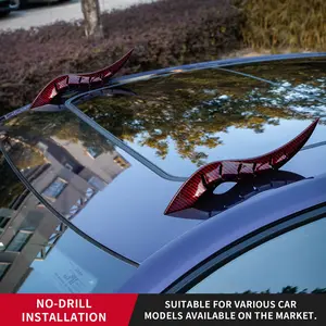Car Roof Decoration breaking wind speed typeof vortex generator Dragon Horn Modification Universal Auto Roof Decoration With High-Strength Stickers Auto Exterior Styling Accessory For SUV  Sedan Hatchback