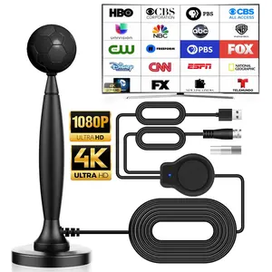 TV Antenna for Local Channels tv Antenna Indoor Long Range Smart TVs HD Digital Antenna for Smart TV with 360° Signal Strongest Booster Smart HDTV Antenna Supports Local Channels 4K 1080p