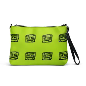 Crossbody bag 2 side Monster green / Black small tape by Get There Lifestyle