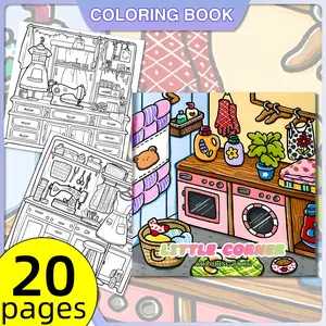 1PC Little Corner Adult Coloring Book Single-Sided Print, Clear Line Stress Relief Patterns, Perfect for Holiday Birthday Gifts, Relaxing Activity