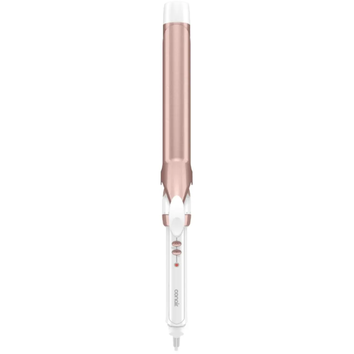 Conair Extra Long Curling Iron, Double Ceramic, 1 1/4", White/Rose Gold | Extra-long 7.5" hair curler and hair waver for every hair type with 30 heat settings, built-in heat protection, and auto-off