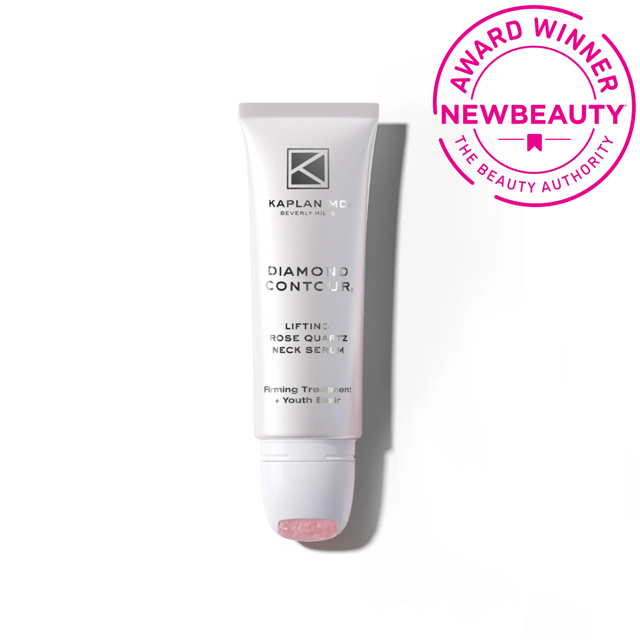 KAPLAN MD SKINCARE Diamond Contour Lifting Neck Serum with Rose Quartz 1.7 fl oz Anti-Aging Formula for Firmness & Elasticity - Daily, Organic, Anti Aging Duo Restore