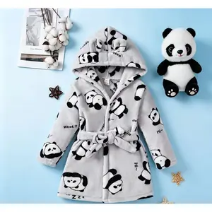 New Football Pattern Bathrobe Flame - Retardant Flannel for Boys Girls Autumn Winter Robe
