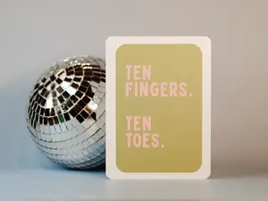 Ten Fingers. Ten Toes. Full of Sin. New Baby Card – Funny Religious Humor Baby Congratulations Card