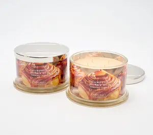 HomeWorx by Slatkin + Co. S/2 18oz Hampton Honey Bun Candles