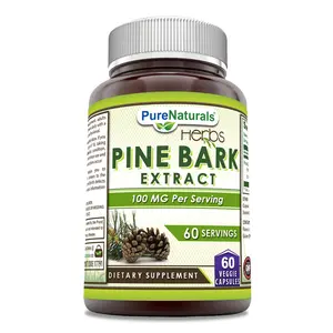 Pure Naturals Pine Bark Extract 100 Mg | 60 Veggie Capsules | Non-GMO | Gluten-Free | Made in USA