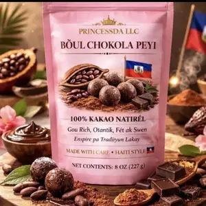 Boul Chokola Original Chocolate Balls 100% Cacao Made in Haiti Chokolat Peyi