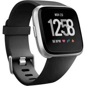 Bands Compatible with Fitbit Versa 2 Bands, Soft Bands Compatible with Fitbit Versa 2 Bands for Women Men, Sport Bands Compatible with Fitbit Versa Bands, Large, Black