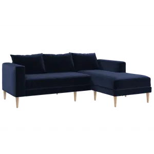 The Essential Sectional in Recycled Velvet