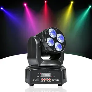 ZKYMZL RGBWA/UV 6 in 1 LED Stage Lighting Mini 50W Wash Rotating Light Moving Head dj Lights with DMX512 for Parties Disco KTV Club...