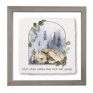 Sincere Surroundings 10" Silver White Winters F loating Frame Sincere Surroundings 10" Silver White Winters F loating Frame