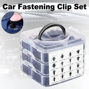 Boxed Car Clip Kit, Plastic Bumper Repair Kit, Fastener Parts Tool Set, Car Body Tools for Bumper, Fender, Inner Door Trim Rivet Fixing