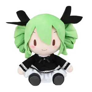 27cm Hatsune Miku Official Fuwa Petit Dark Angel Stuffed Plush Toy Soft Cuddly Great Texture Authentic Plushie Fan Collection Holiday & Birthday Gifts