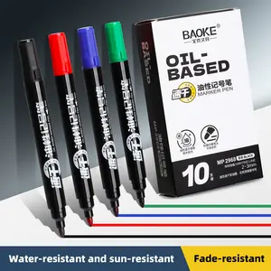 Waterproof Marking Pen, Large Capacity Oil-Based Fade-Resistant Broad Tip, Multi-Purpose for Logistics, Paper, Steel, Glass Use
