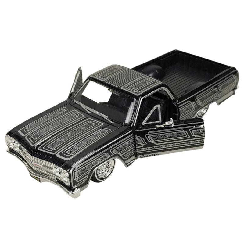 Maisto 1:25 1965 Chevrolet El Camino Lowriders Die-Cast Model Car with Opening Doors Detailed Interiors Free-Rolling Wheels Chrome Detailing