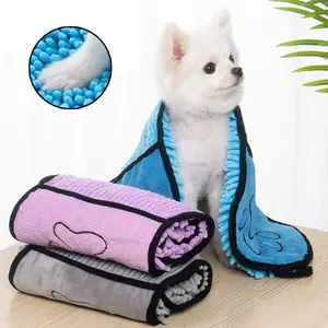 Super Absorbent Pet Drying Towel – Quick-Dry Microfiber Bath Wrap for Dogs & Cats