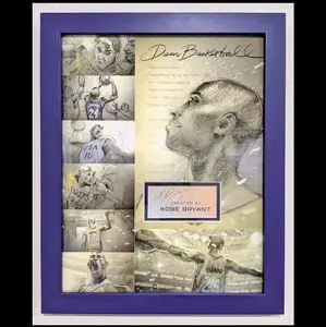 Kobe Bryant Signed Dear Basketball Photo Frame 11 X 14 with UV