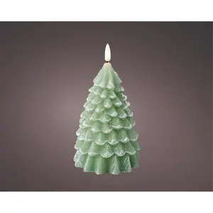 212 MAIN Christmas Light Motif Lantern, 7.1-Inch Green Decorative Ornament for Indoor and Outdoor Home Decor or Camping Use, Ornaments