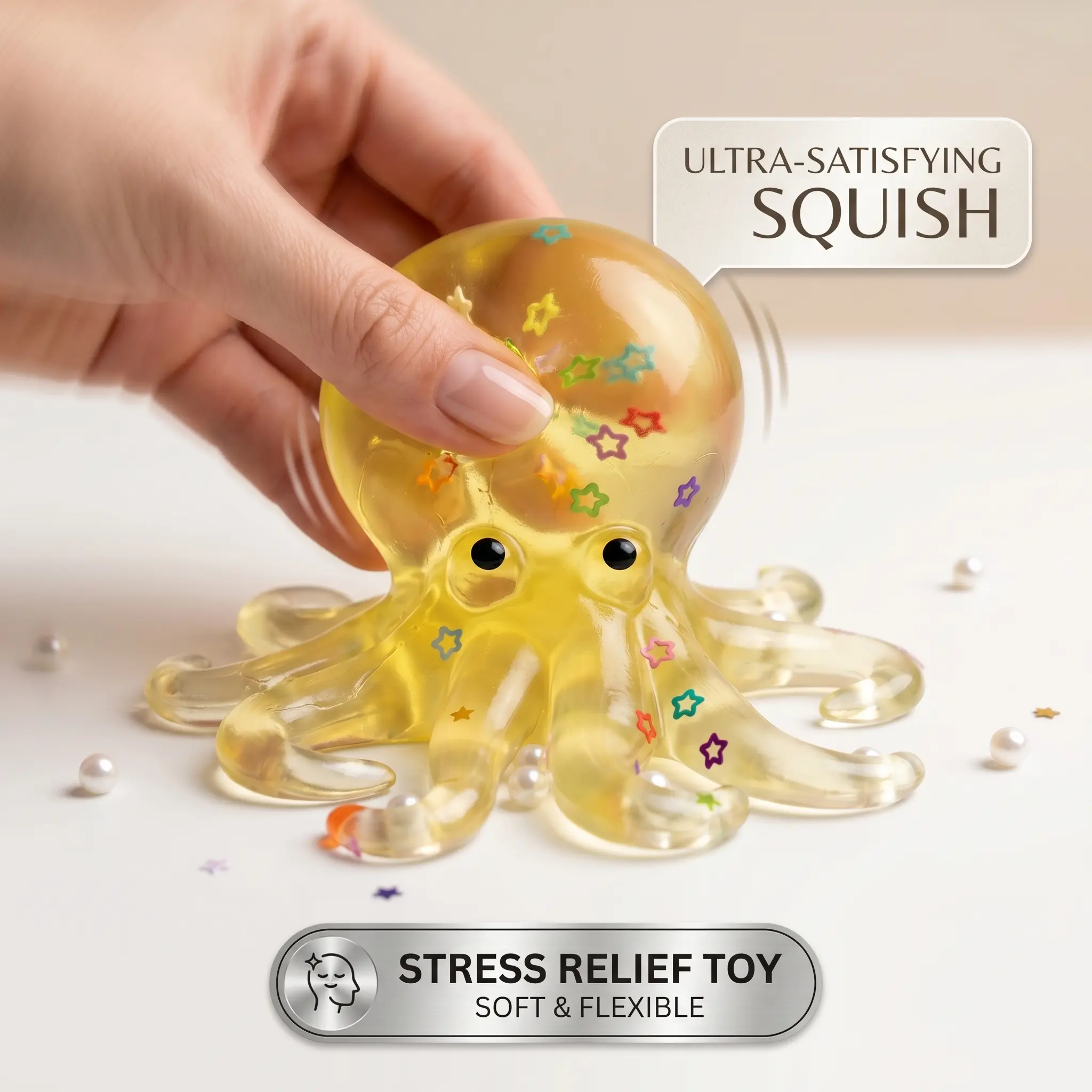 Soft Colorful Octopus Squishy Stress Relief Toy - Slow Rebound, Relaxing Party Gift for All Ages, Graduation Present, Stress Relief Toys