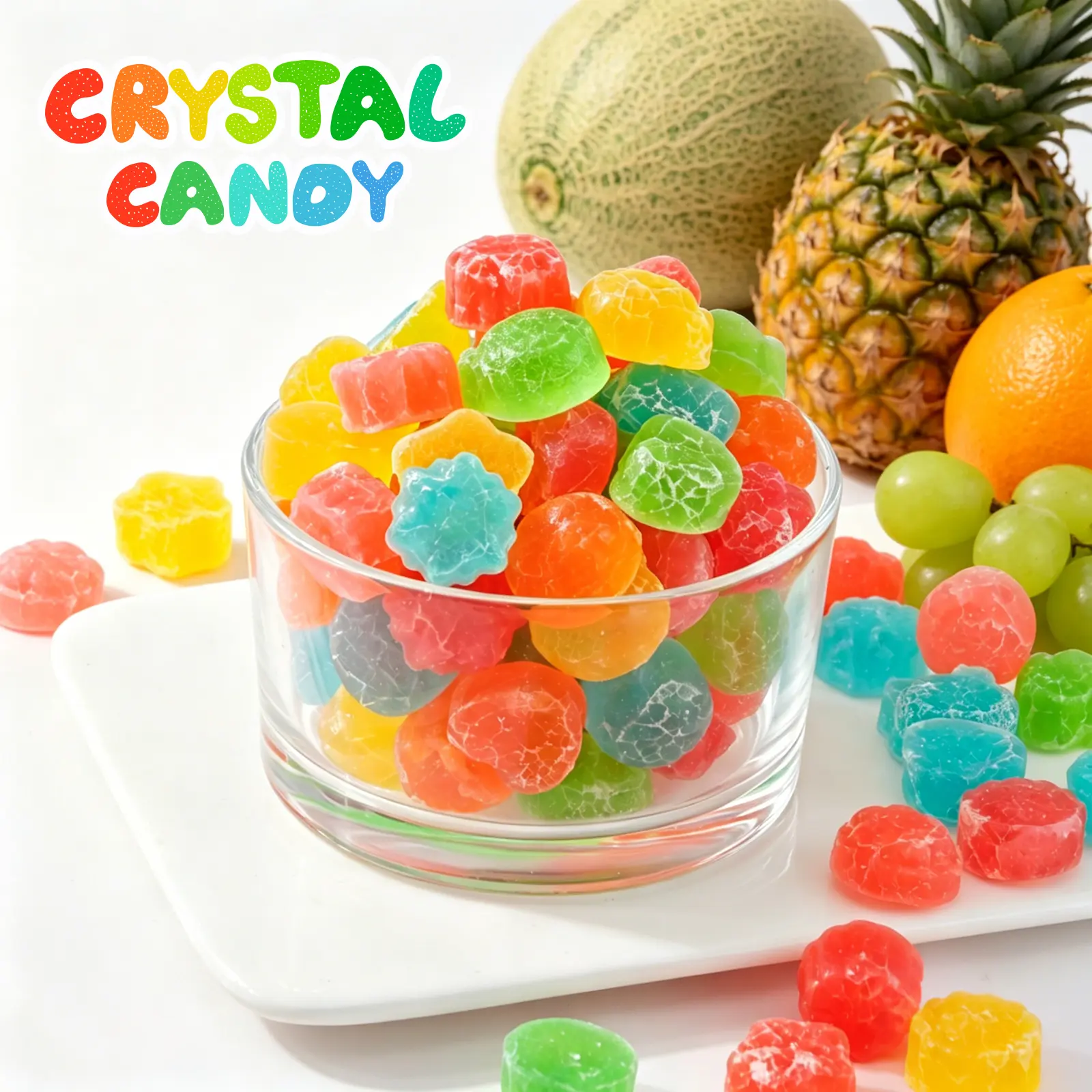Crystal Candy Assorted Fruity Gummy, 5.35oz, Sweet Snack