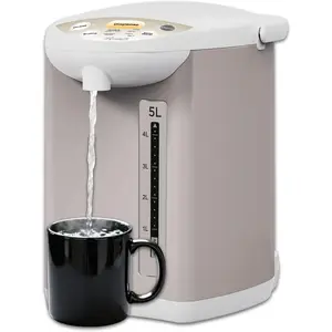 Electric Water Boiler and Warmer - 5L/5.3 Qt Stainless Steel Hot Water Dispenser with Rotating Base, Keep Warm Temperature Set, Auto Shut Off, Safety Lock, Instant Heating for Coffee & Tea