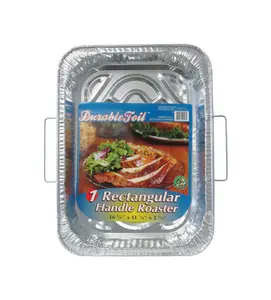 Home Plus 6392021 11.87 x 16.62 in. Durable Foil Roaster Pan with Handles - Silver- pack of 12