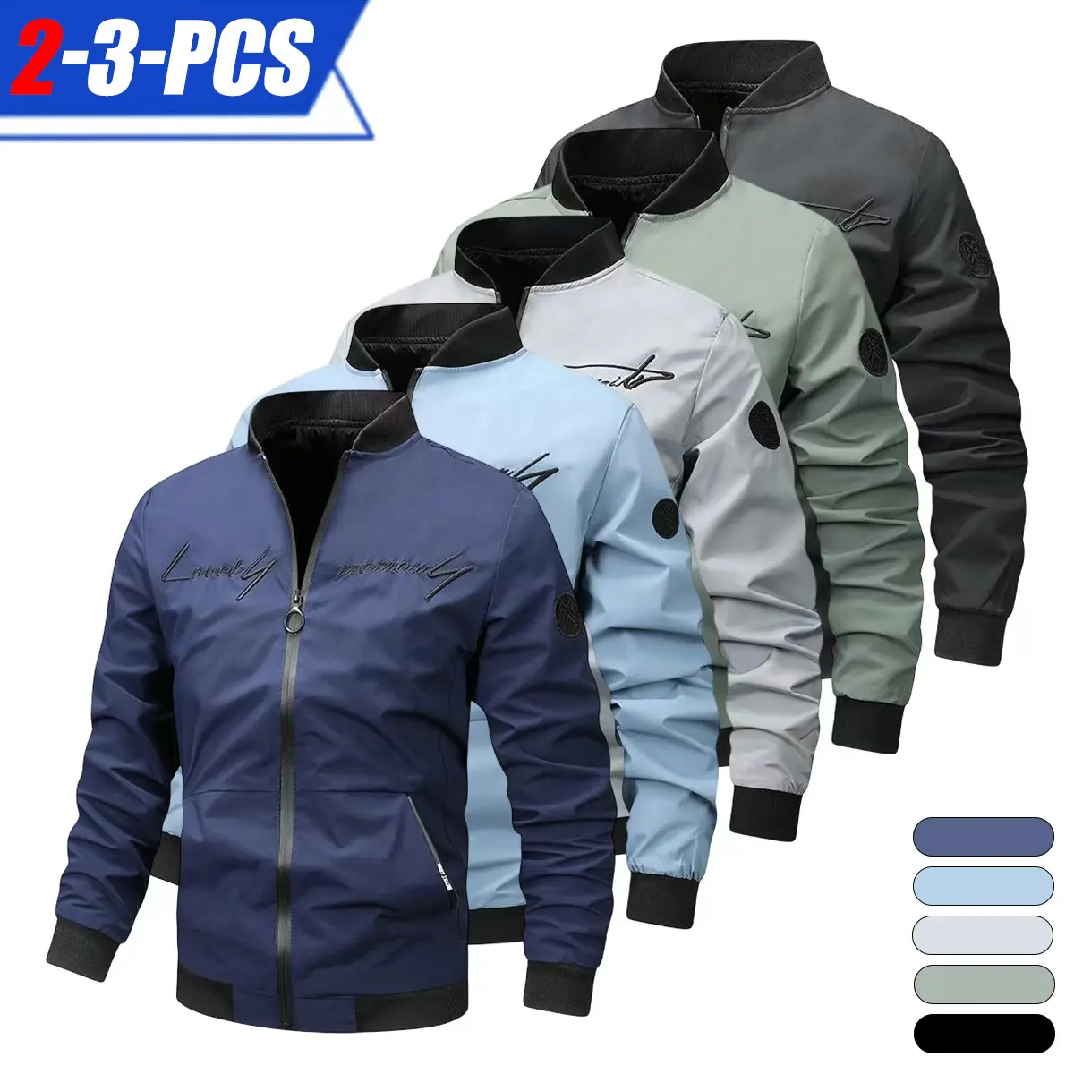 Men’s breathable long-sleeve jacket – softshell jacket – full zip closure, quick-drying running workout top with zippered pockets, lightweight quick-dry design, slim fit, suitable for fitness, basketball, cycling, hiking, and outdoor adventures