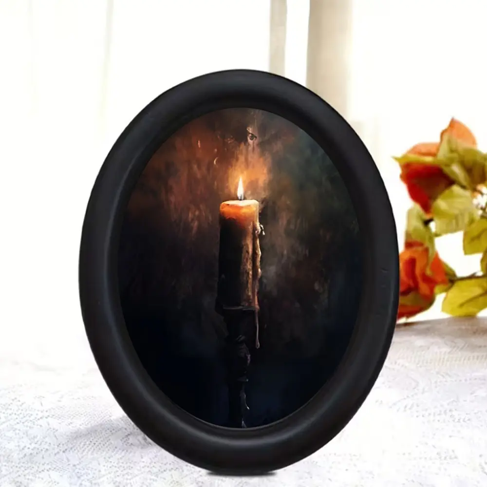 Dark Victorian Style Candle, Mysterious Atmosphere Entryway Wall Decor, Vintage Micro-Glow Burning Candle, Perfect for Retro Aesthetics Home Decor