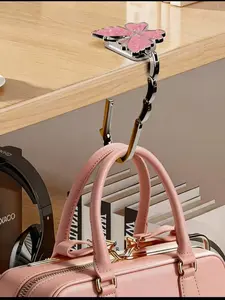 1pcs  Elegant Gift Bag Hook - Portable Butterfly Bowknot Table Hanger, Fashionable & Practical Folding Accessory for Women's Handbags