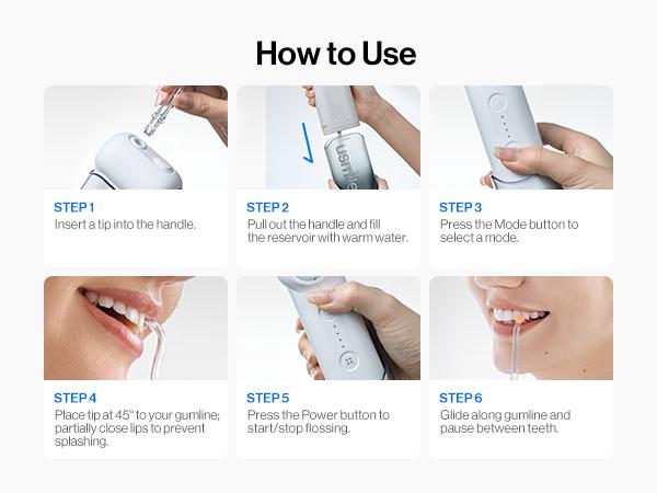 usmile C10 Portable Oral Irrigator, Cordless Water Flosser, 3 Tips, 4 Modes, Travel-Ready, Easy to Use, 95-Day Battery, IPX7 Waterproof usmile C10 Portable Oral Irrigator, Cordless Water Flosser, 3 Tips, 4 Modes, Travel-Ready, Easy to Use, 95-Day Battery, IPX7 Waterproof