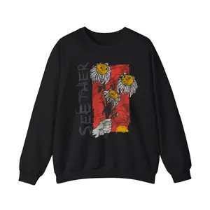 SEETHER Band Black Rock Music T-shirt Unisex Sweatshirt, Cotton Casual Menswear Top