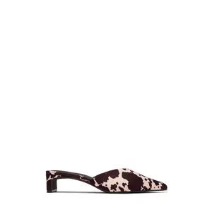 Danielle Mid Heel Mule Pumps - Cow