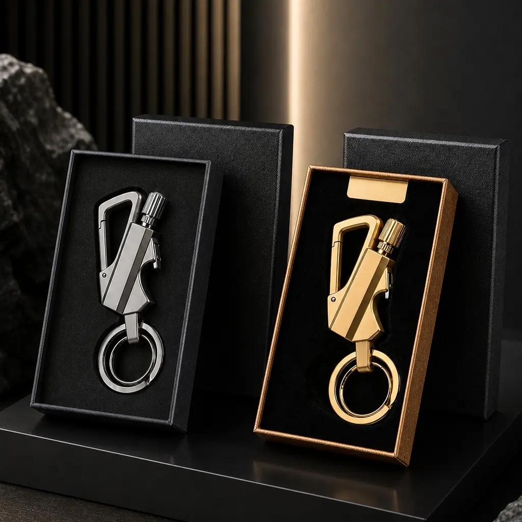 2 Pack A stylish and functional keychain for outdoor adventures that is designed to hold multiple keys and serve a variety of purposes.