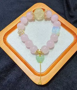 Natural rose quartz bracelets DIY gifts Women's gifts Birthday gifts Charming bracelets