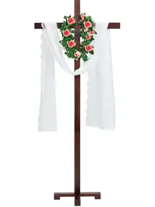 Assembly Maximum 85Inch(215cm) Adjustable Large Wooden Handmade Cross,Oversized Stand Tall Yard Cros,Wall Cros Decoration,Catholic Easter Wedding Christmas Outdoor
