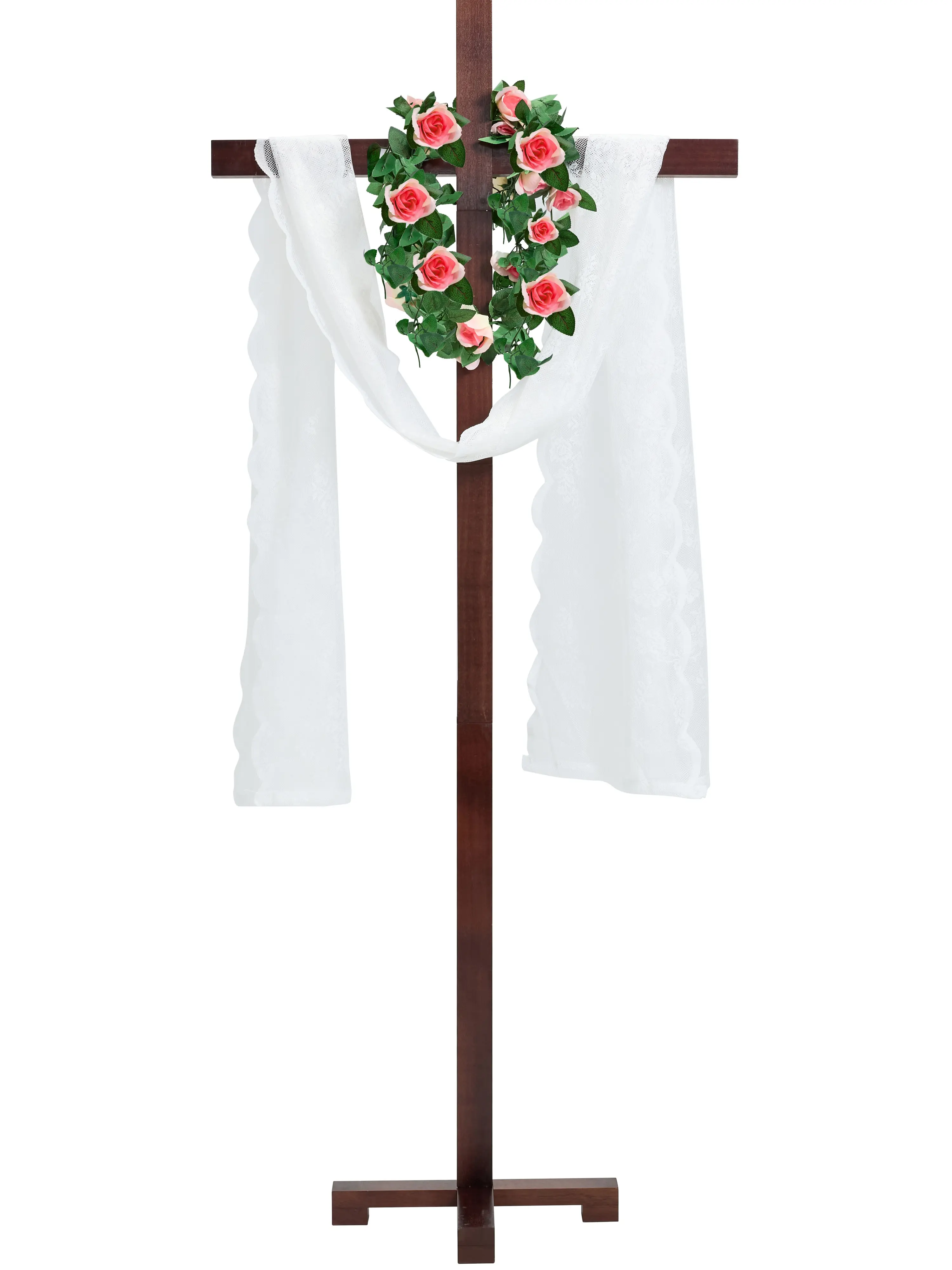 Assembly Maximum 85Inch(215cm) Adjustable Large Wooden Handmade Cross,Oversized Stand Tall Yard Cros,Wall Cros Decoration,Catholic Easter Wedding Christmas Outdoor