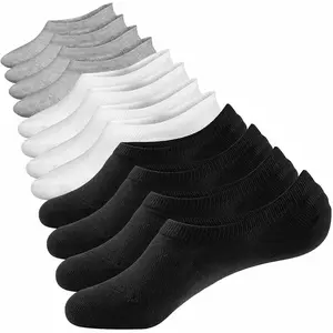 6-12 Pairs Men's & Women's No Show Invisible Nonslip Loafer Solid Boat Cotton Low Cut Socks Menswear Shoe Stylish Underwear