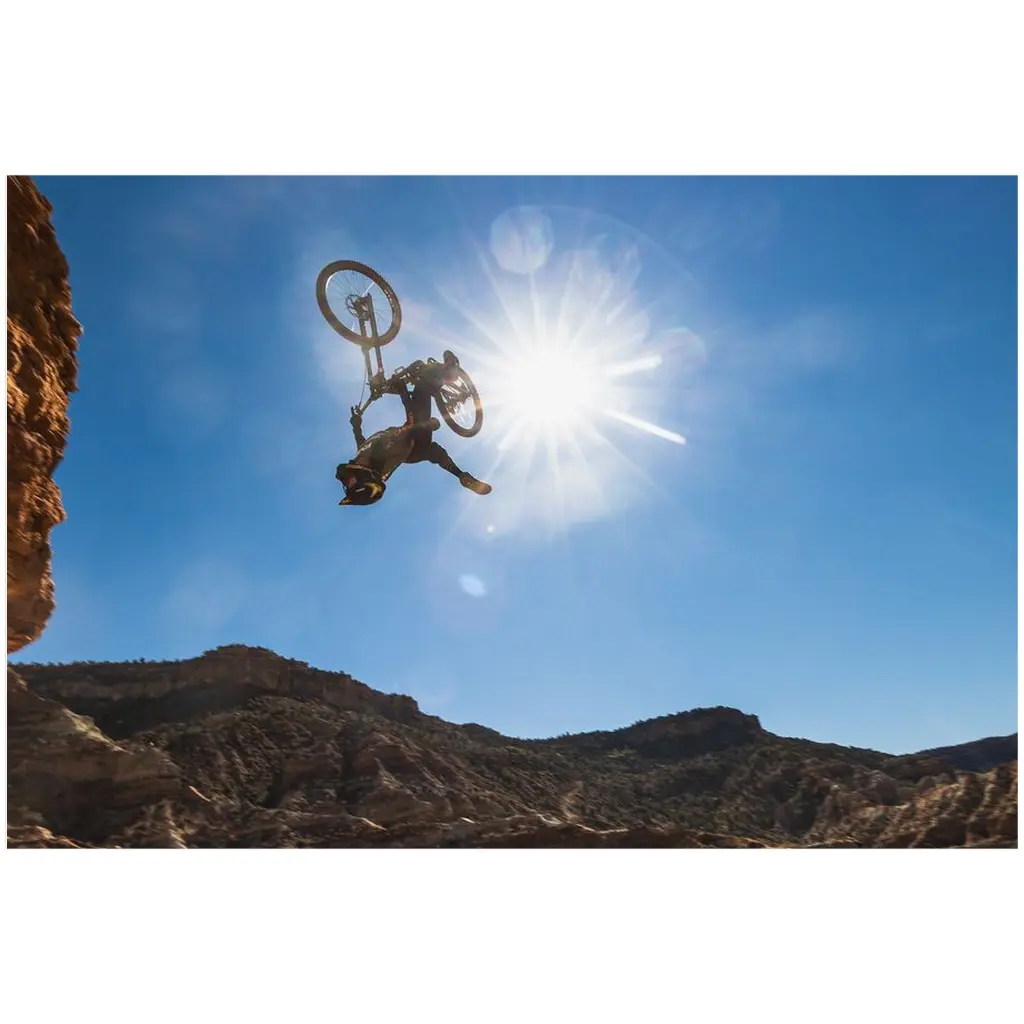 Red Bull Kurt Sorge Freeride MTB Print by Ryan Cleek - High-Quality Artistic Decor for Mountain Biking Enthusiasts & Extreme Sports Fans