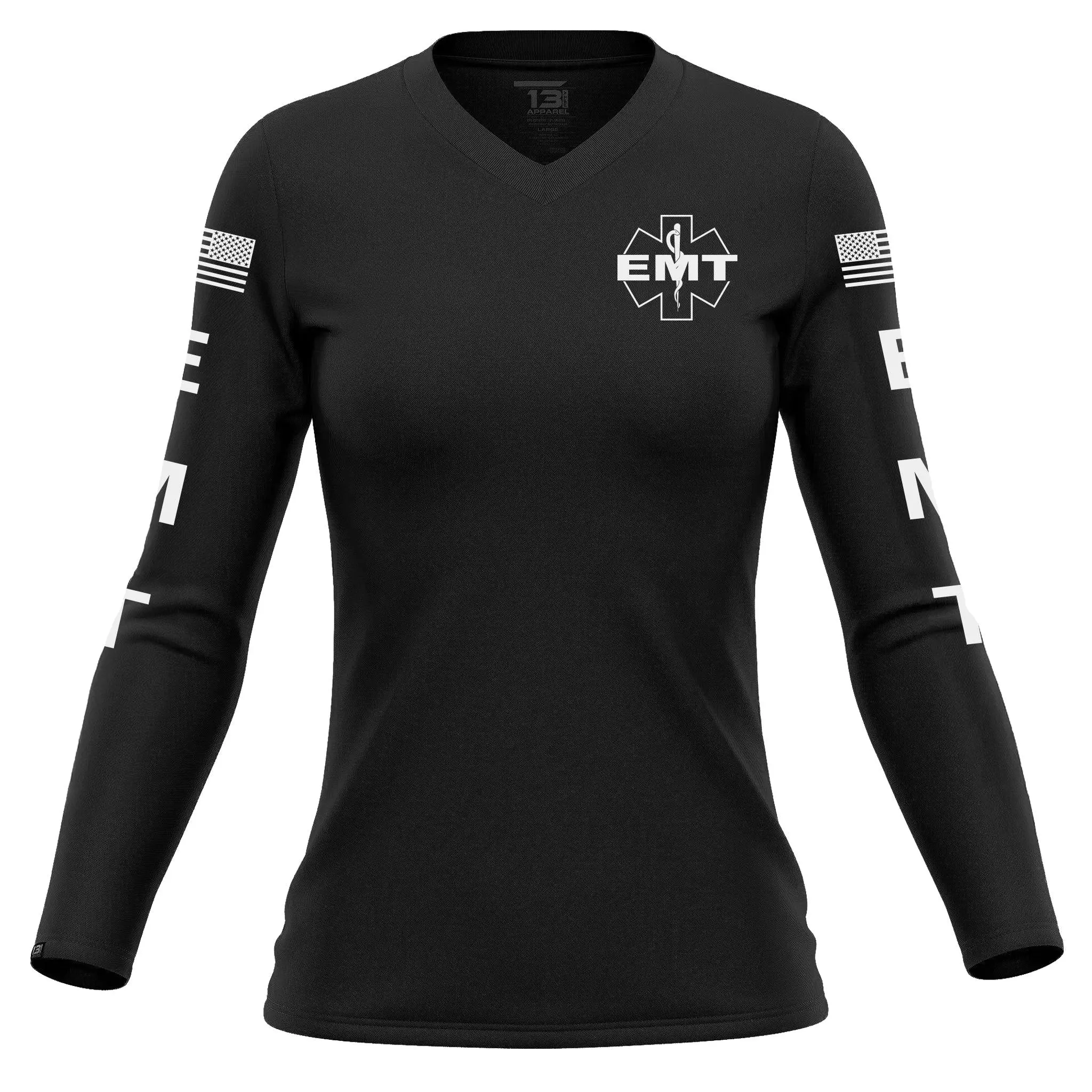[EMT] Women's Performance Long Sleeve [BLK/WHT]