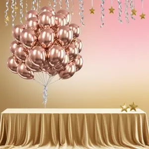 31pc Birthday Party 5-inch rose gold colored balloons, luxurious birthday decoration, no need for power supply. The balloons have a shiny metallic texture, adding exquisite atmosphere to any celebration event. Creative decoration themes can be customized