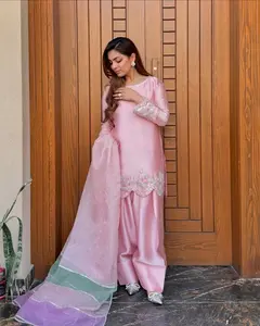 Farshi Palazzo Suit Set with Organza Dupatta