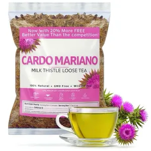 Cardo Mariano Herb Tea | Vegan | 100% Pure & Natural Cardo Marin - Milk Thistle Loose Tea 5oz wild crafted