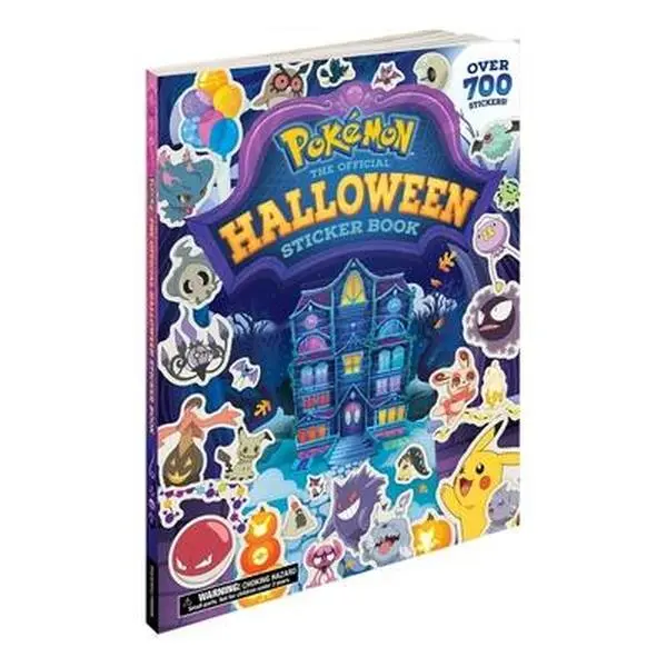 Pokémon Halloween: The Official Sticker Book - Over 700 Stickers, English, Halloween-Themed Goodies, Scrapbook Pad, 11" h x 8.3" l x 0.5" w, Pikachu Press, Paperback