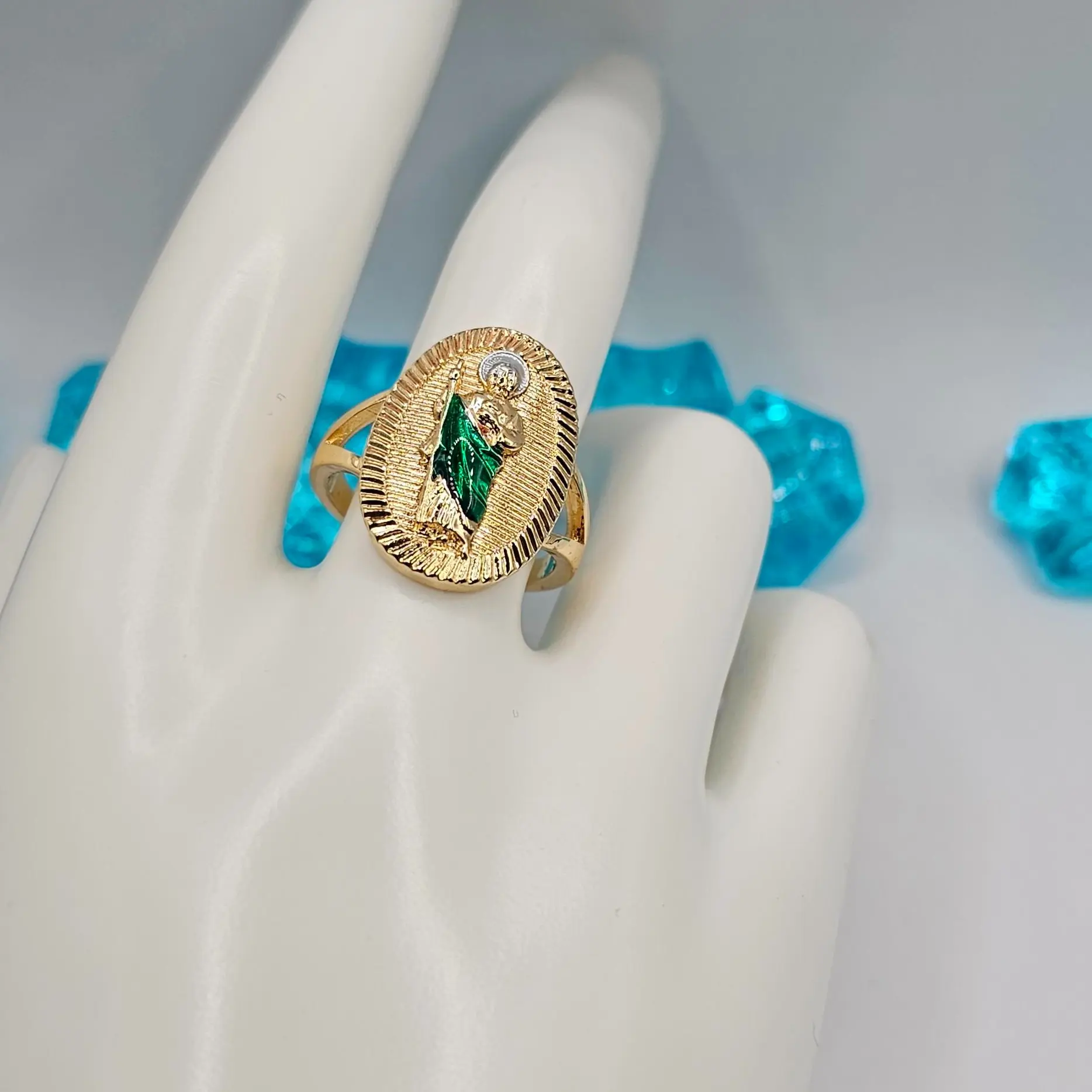 Saint jude religious ring Gold-plated zise .10